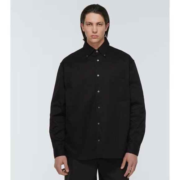 ACNE STUDIOS Odrox Cotton Twill Overshirt in Black 50 New Mens Shacket - Picture 9 of 11